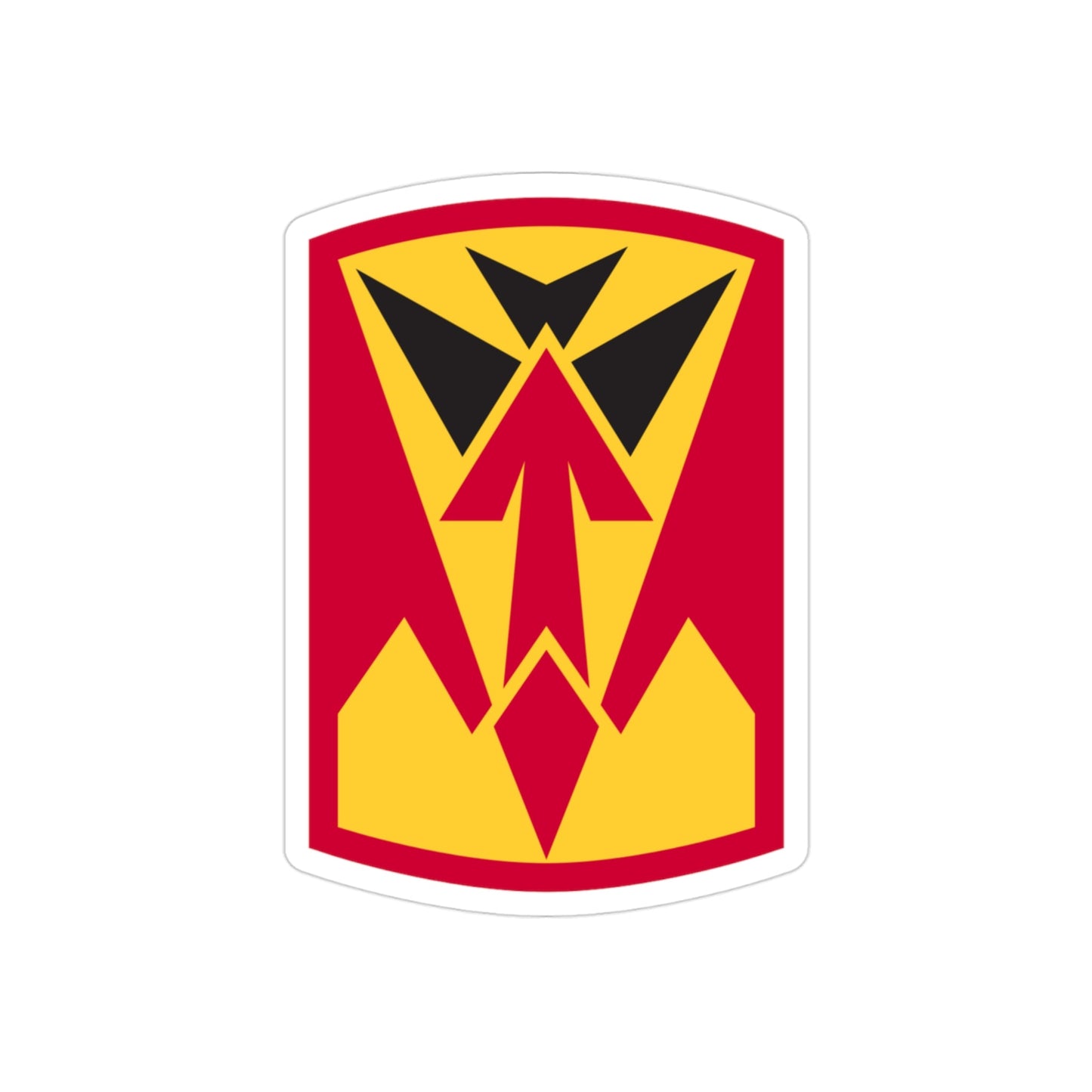 35th Air Defense Artillery Brigade (U.S. Army) REVERSE PRINT Transparent STICKER-3" × 3"-The Sticker Space