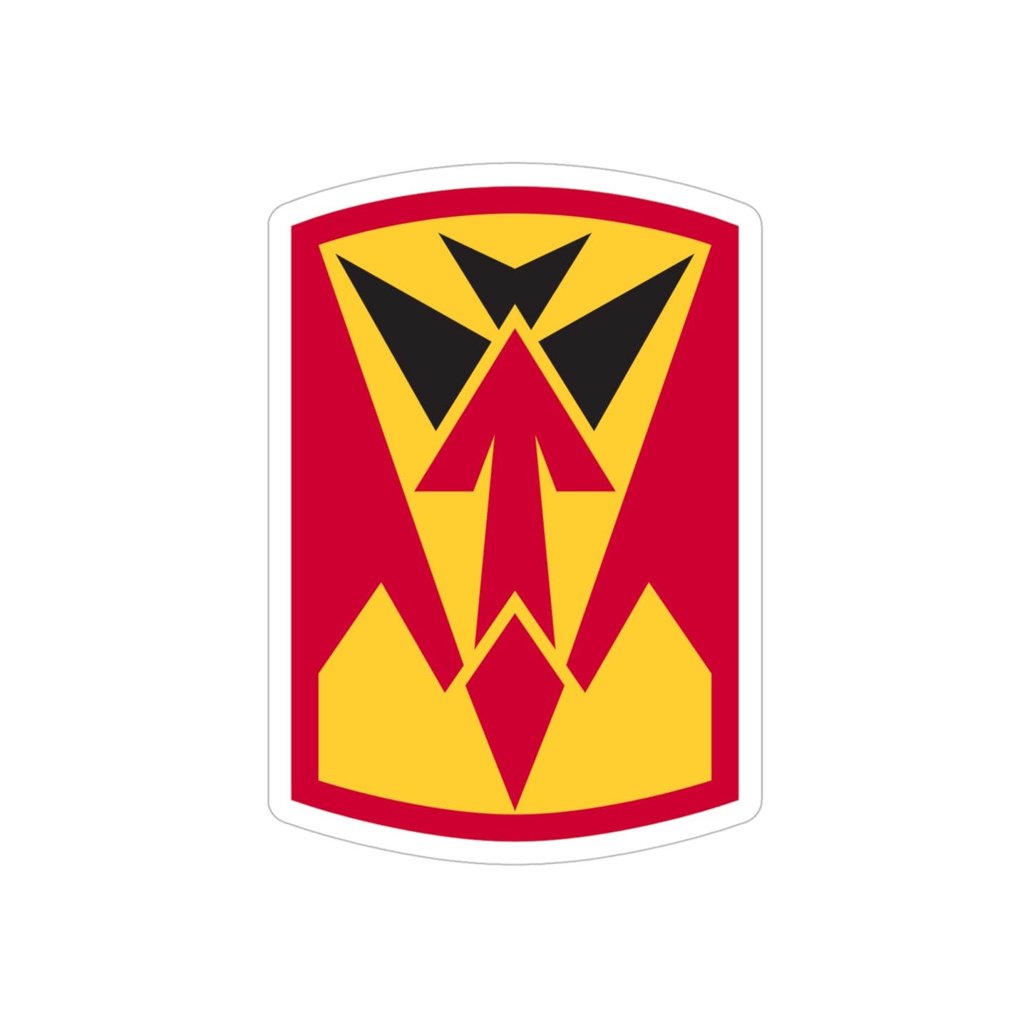 35th Air Defense Artillery Brigade (U.S. Army) REVERSE PRINT Transparent STICKER-5" × 5"-The Sticker Space