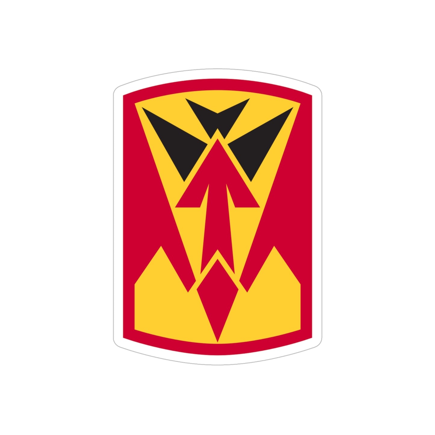 35th Air Defense Artillery Brigade (U.S. Army) REVERSE PRINT Transparent STICKER-6" × 6"-The Sticker Space