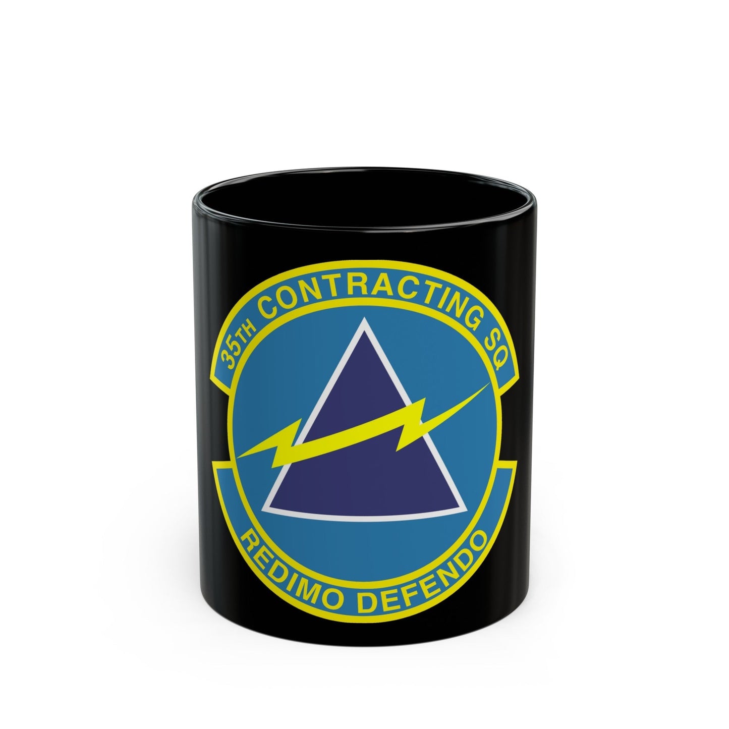 35th Contracting Squadron (U.S. Air Force) Black Coffee Mug-11oz-The Sticker Space