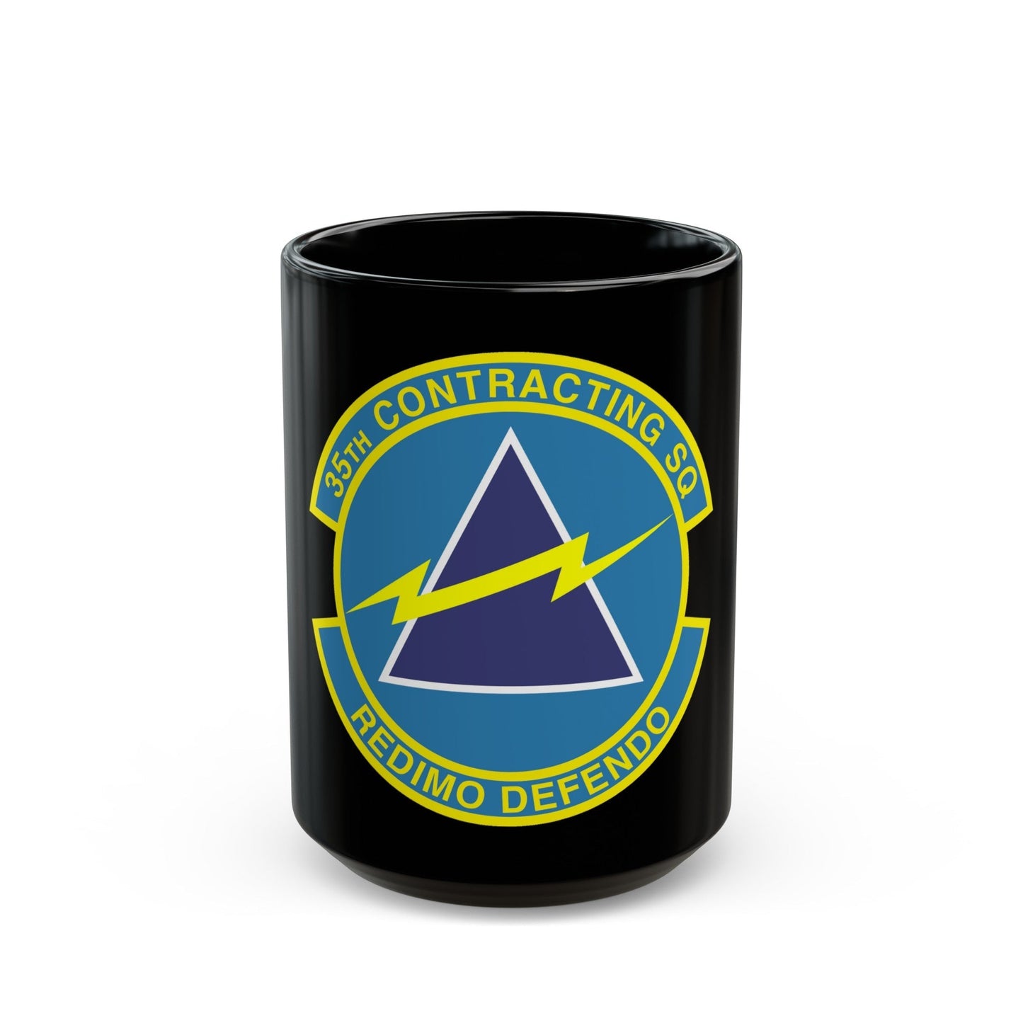 35th Contracting Squadron (U.S. Air Force) Black Coffee Mug-15oz-The Sticker Space