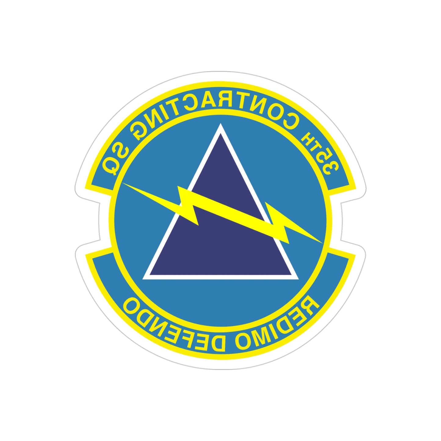 35th Contracting Squadron (U.S. Air Force) REVERSE PRINT Transparent STICKER-4" × 4"-The Sticker Space