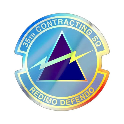 35th Contracting Squadron (U.S. Air Force) Holographic STICKER Die-Cut Vinyl Decal 5 Inch Holographic - The Sticker Space