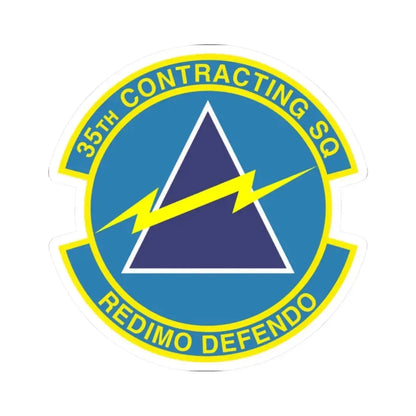 35th Contracting Squadron (U.S. Air Force) STICKER Vinyl Kiss-Cut Decal 2 Inch White - The Sticker Space
