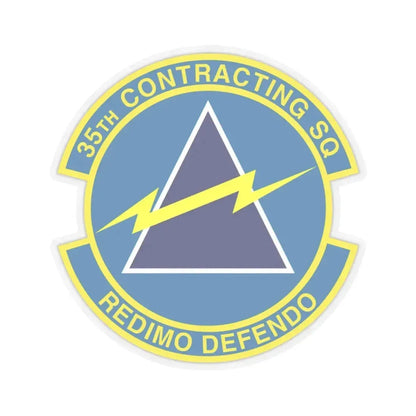 35th Contracting Squadron (U.S. Air Force) STICKER Vinyl Kiss-Cut Decal 3 Inch Transparent - The Sticker Space