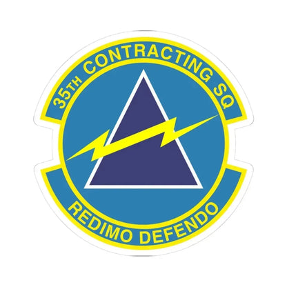 35th Contracting Squadron (U.S. Air Force) STICKER Vinyl Kiss-Cut Decal 3 Inch White - The Sticker Space