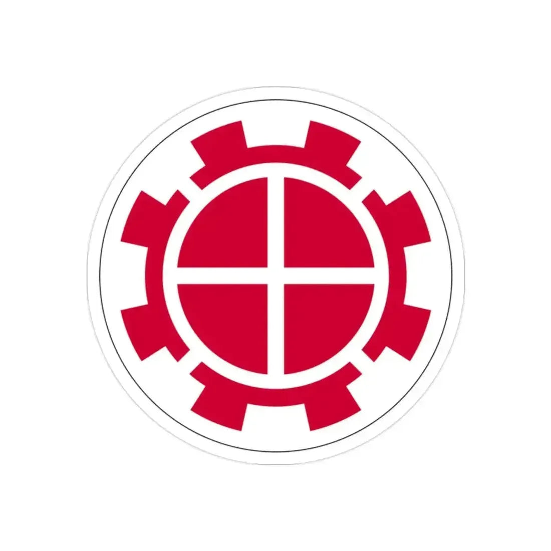 35th Engineer Brigade (U.S. Army) REVERSE PRINT Transparent Die-Cut STICKER 2 Inch Die-Cut Transparent - The Sticker Space