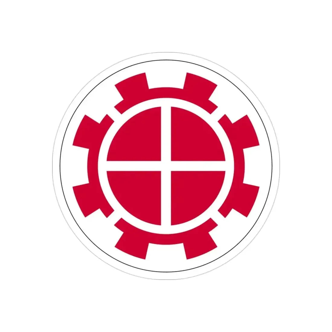 35th Engineer Brigade (U.S. Army) REVERSE PRINT Transparent Die-Cut STICKER 3 Inch Die-Cut Transparent - The Sticker Space