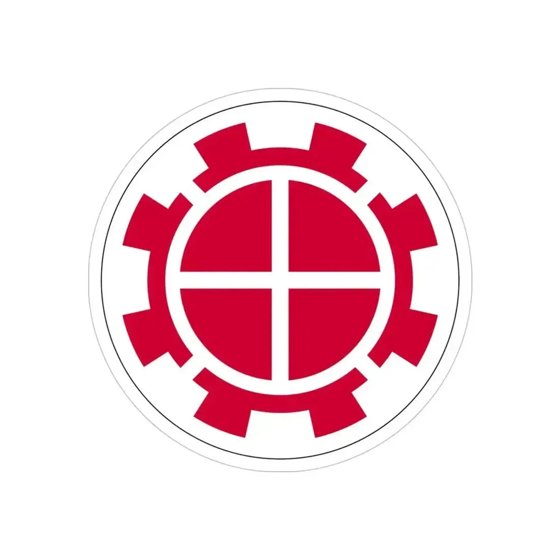 35th Engineer Brigade (U.S. Army) REVERSE PRINT Transparent Die-Cut STICKER 4 Inch Die-Cut Transparent - The Sticker Space