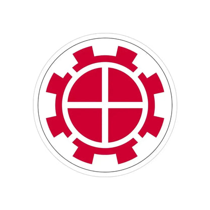 35th Engineer Brigade (U.S. Army) REVERSE PRINT Transparent Die-Cut STICKER 4 Inch Die-Cut Transparent - The Sticker Space