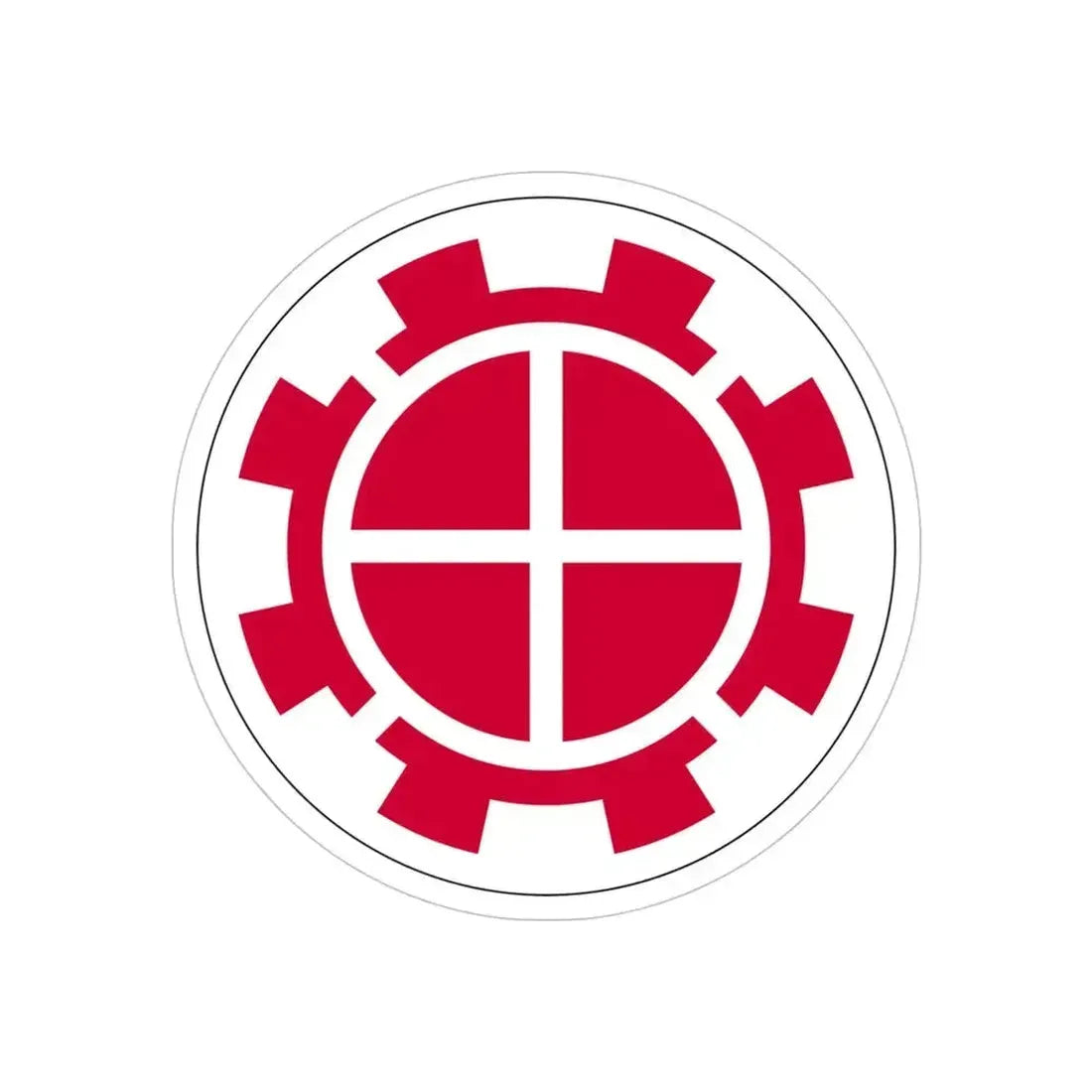 35th Engineer Brigade (U.S. Army) REVERSE PRINT Transparent Die-Cut STICKER 5 Inch Die-Cut Transparent - The Sticker Space