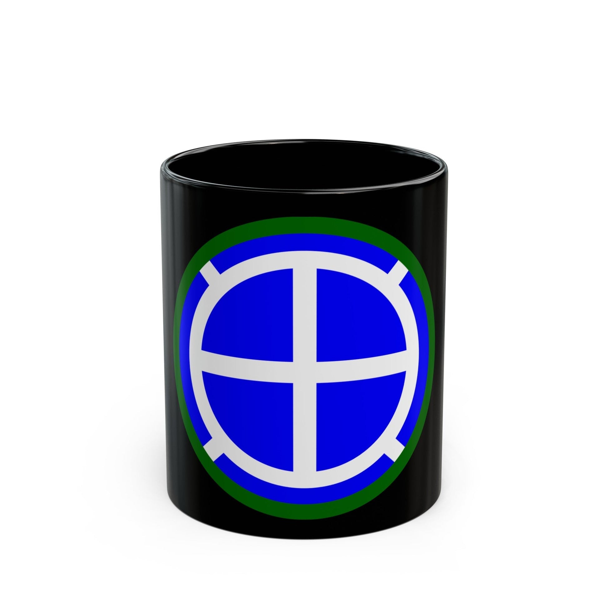 35th Infantry Division SSI (U.S. Army) Black Coffee Mug-11oz-The Sticker Space