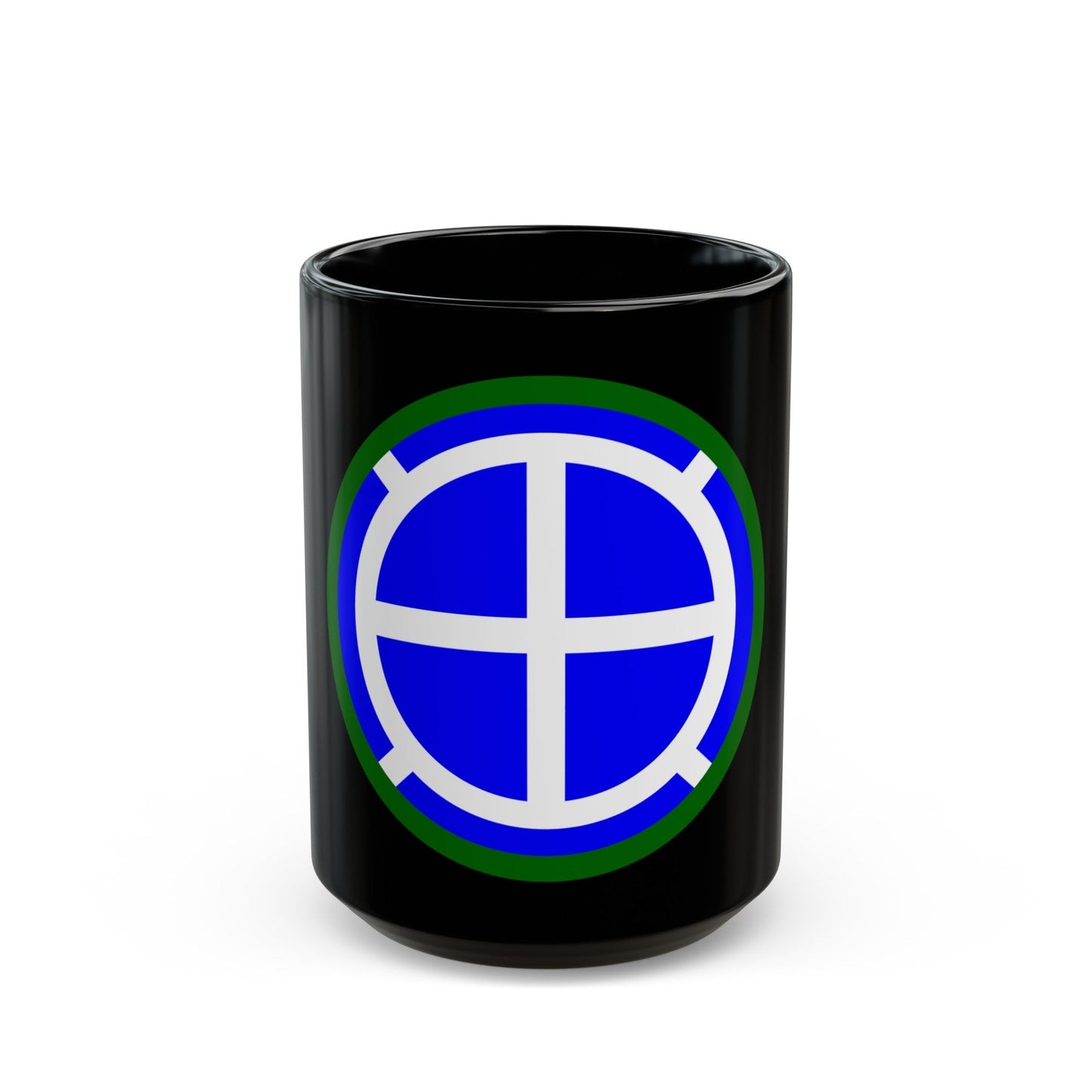 35th Infantry Division SSI (U.S. Army) Black Coffee Mug-15oz-The Sticker Space