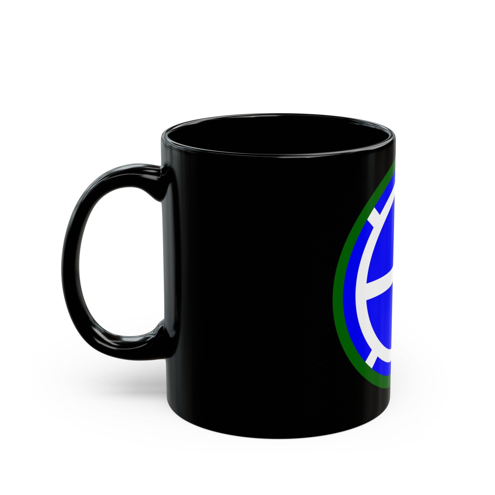 35th Infantry Division SSI (U.S. Army) Black Coffee Mug-The Sticker Space