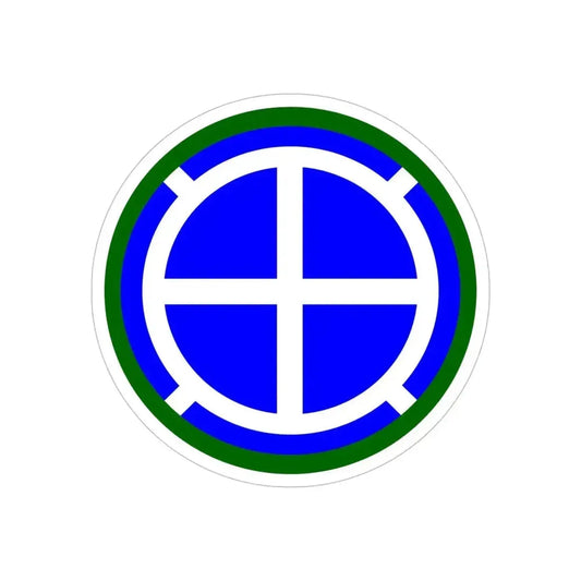 35th Infantry Division SSI (U.S. Army) REVERSE PRINT Transparent Die-Cut STICKER 6 Inch Die-Cut Transparent - The Sticker Space