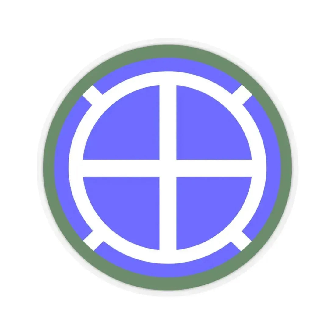 35th Infantry Division SSI (U.S. Army) STICKER Vinyl Kiss-Cut Decal 4 Inch Transparent - The Sticker Space