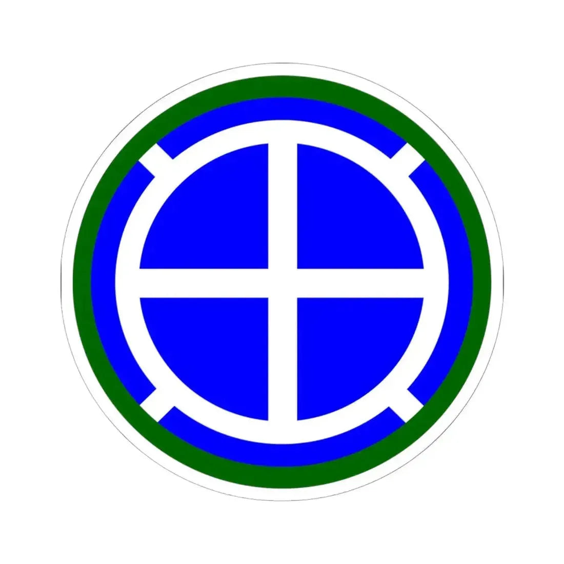 35th Infantry Division SSI (U.S. Army) STICKER Vinyl Kiss-Cut Decal 6 Inch White - The Sticker Space