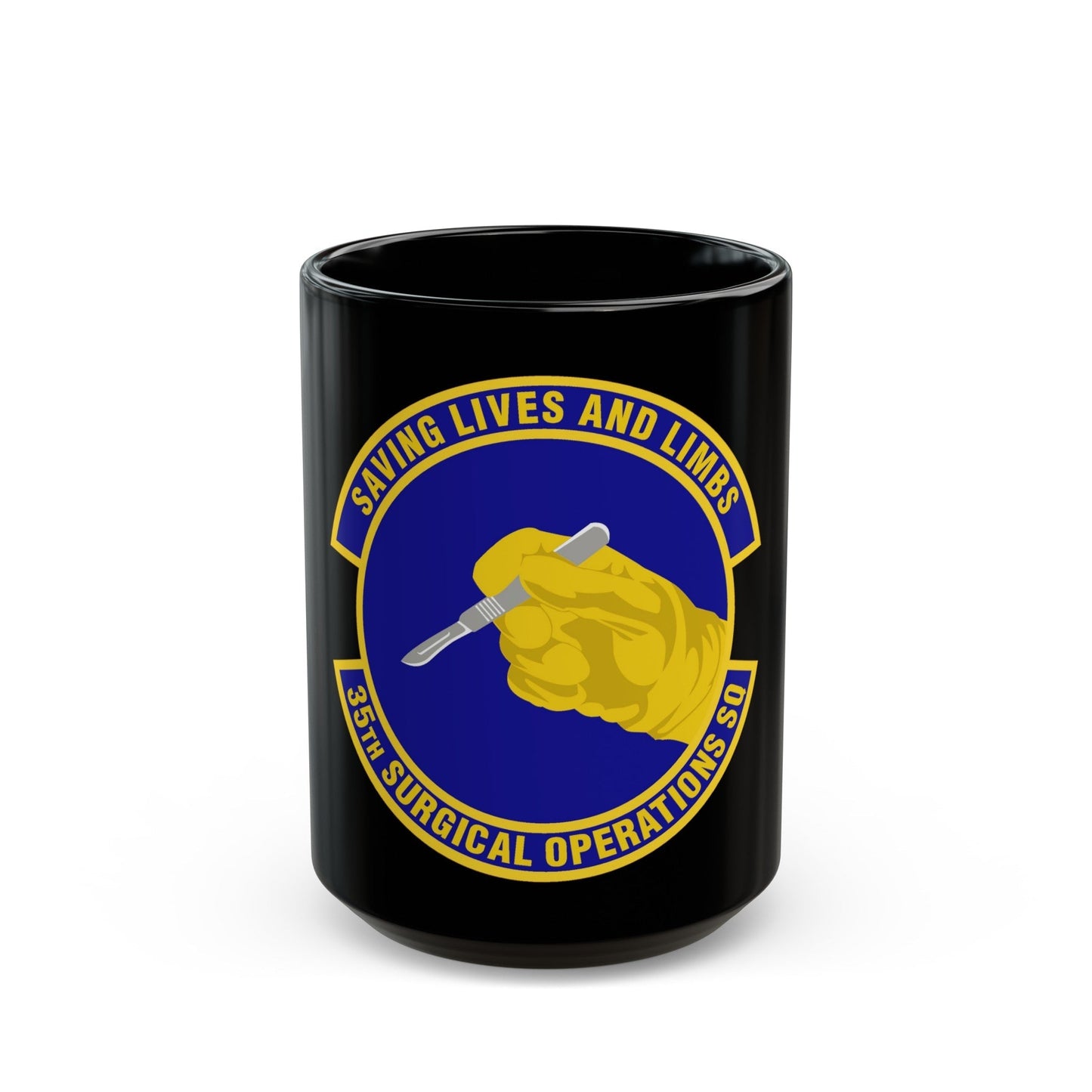 35th Surgical Operations Squadron (U.S. Air Force) Black Coffee Mug-15oz-The Sticker Space