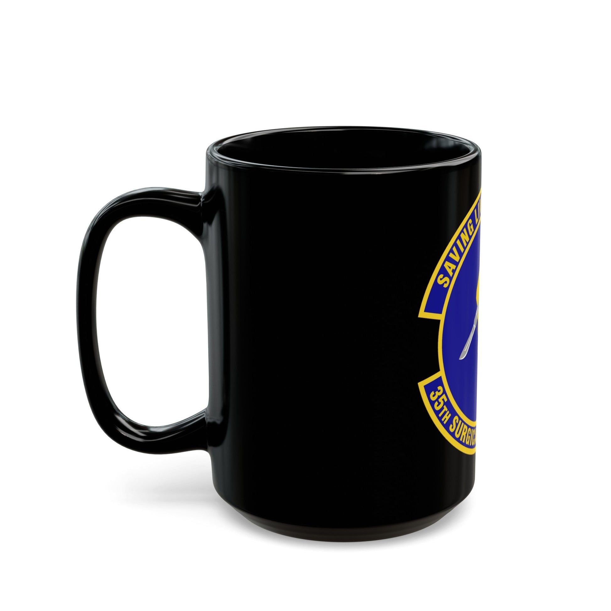 35th Surgical Operations Squadron (U.S. Air Force) Black Coffee Mug-The Sticker Space