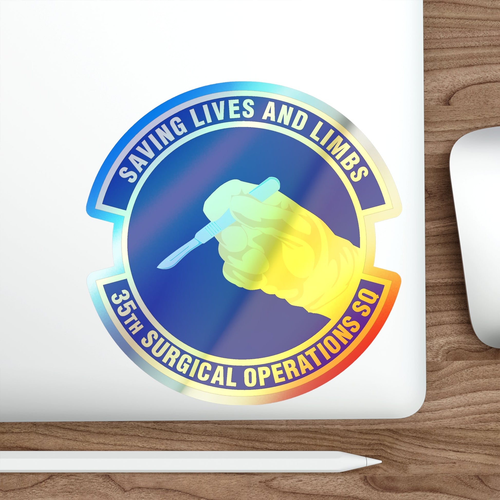 35th Surgical Operations Squadron (U.S. Air Force) Holographic STICKER Die-Cut Vinyl Decal-The Sticker Space