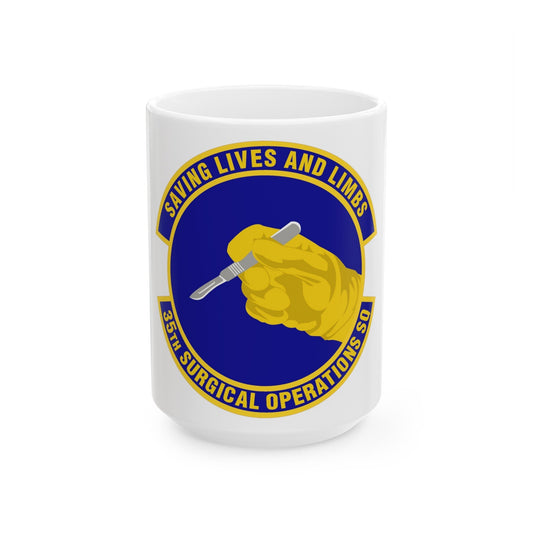 35th Surgical Operations Squadron (U.S. Air Force) White Coffee Mug-15oz-The Sticker Space