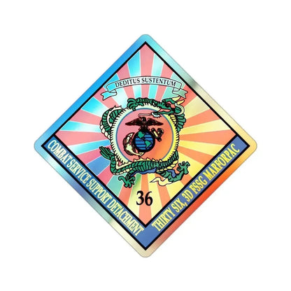 36 Combat Service Support Detachment (USMC) Holographic STICKER Die-Cut Vinyl Decal 2 Inch - The Sticker Space