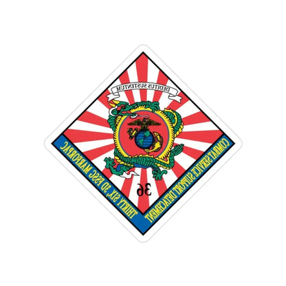 36 Combat Service Support Detachment (USMC) REVERSE PRINT Transparent Die-Cut STICKER - The Sticker Space