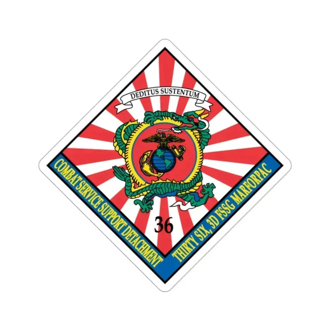 36 Combat Service Support Detachment (USMC) STICKER Vinyl Die-Cut Decal 2 Inch - The Sticker Space