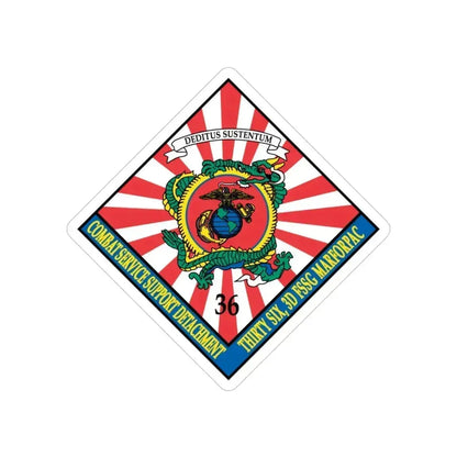 36 Combat Service Support Detachment (USMC) Transparent STICKER Die-Cut Vinyl Decal 3 Inch - The Sticker Space