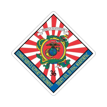 36 Combat Service (USMC) STICKER Vinyl Die-Cut Decal 4 Inch - The Sticker Space
