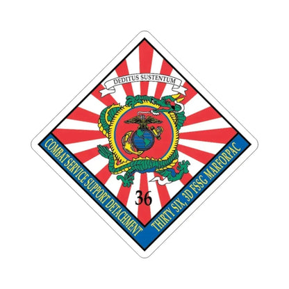 36 Combat Service (USMC) STICKER Vinyl Die-Cut Decal - The Sticker Space