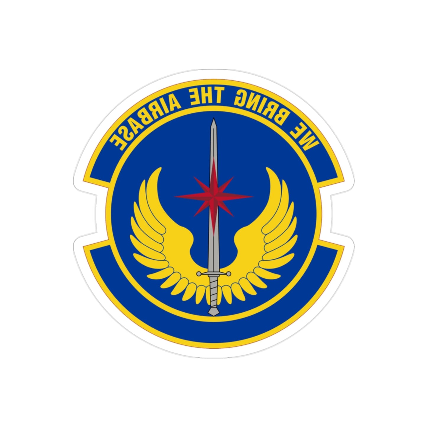 36 Contingency Response Squadron PACAF (U.S. Air Force) REVERSE PRINT Transparent STICKER-2" × 2"-The Sticker Space