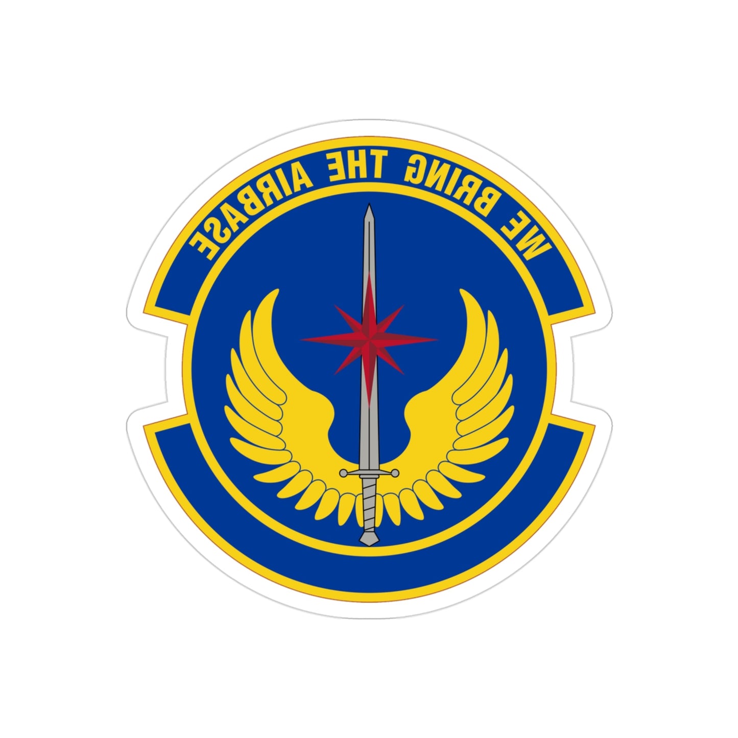 36 Contingency Response Squadron PACAF (U.S. Air Force) REVERSE PRINT Transparent STICKER-3" × 3"-The Sticker Space