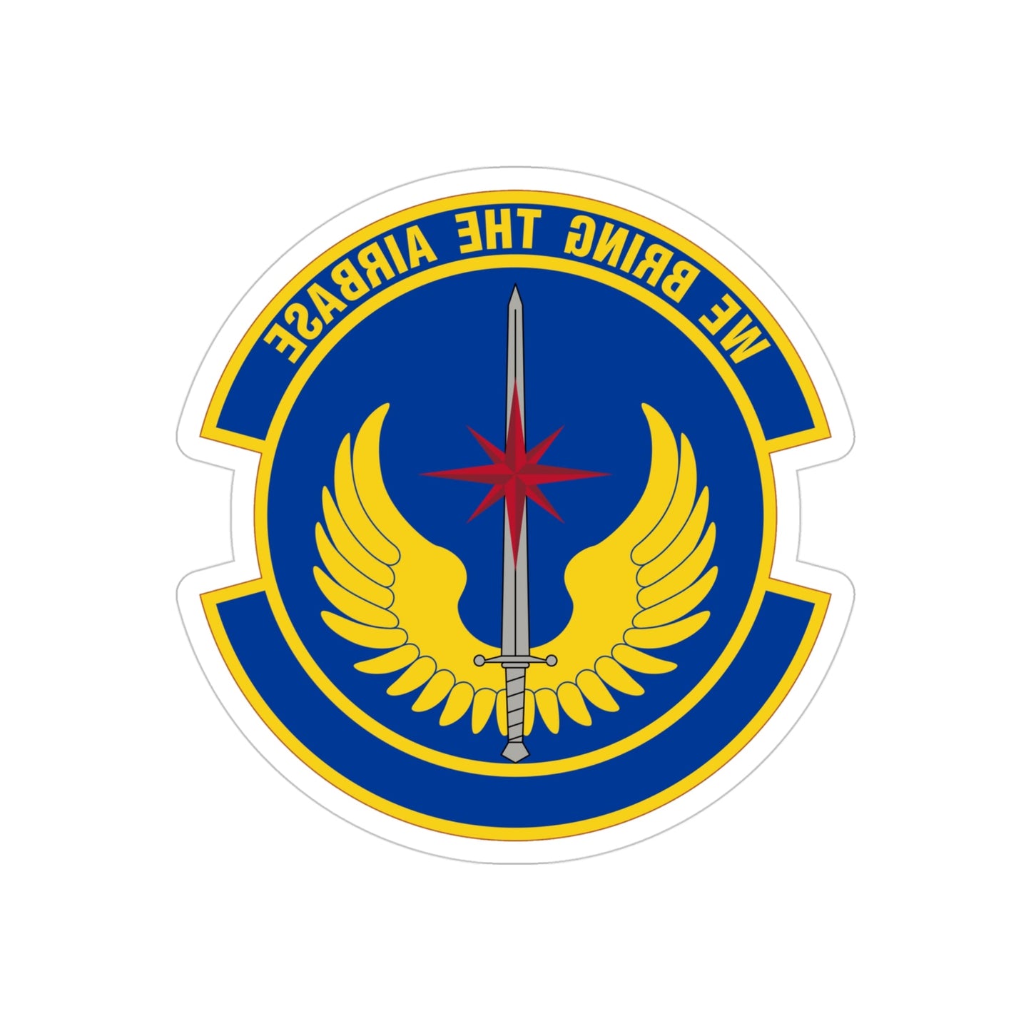 36 Contingency Response Squadron PACAF (U.S. Air Force) REVERSE PRINT Transparent STICKER-4" × 4"-The Sticker Space