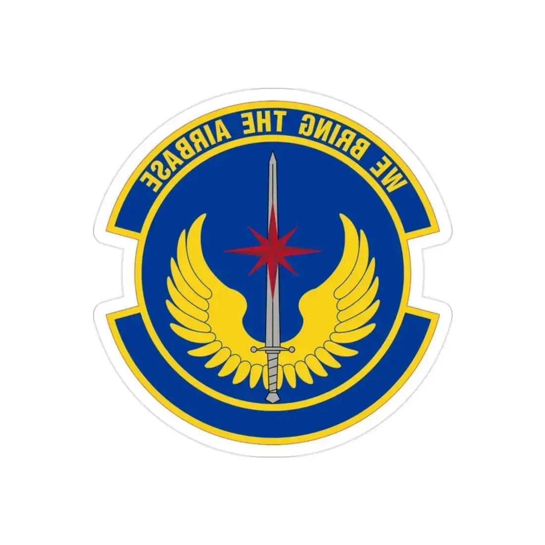 36 Contingency Response Squadron PACAF (U.S. Air Force) REVERSE PRINT Transparent Die-Cut STICKER 2 Inch Die-Cut Transparent - The Sticker Space