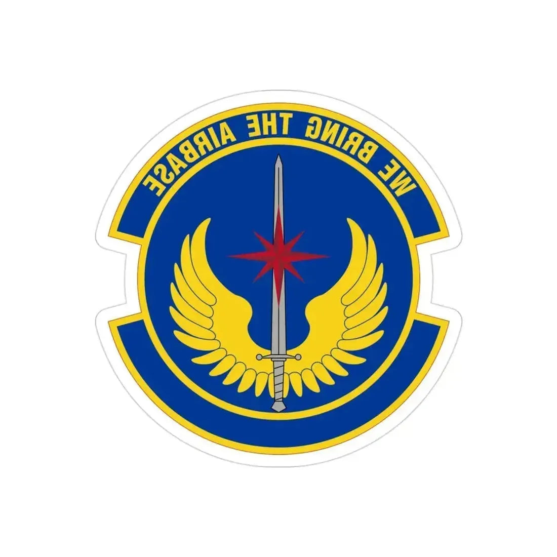 36 Contingency Response Squadron PACAF (U.S. Air Force) REVERSE PRINT Transparent Die-Cut STICKER 3 Inch Die-Cut Transparent - The Sticker Space