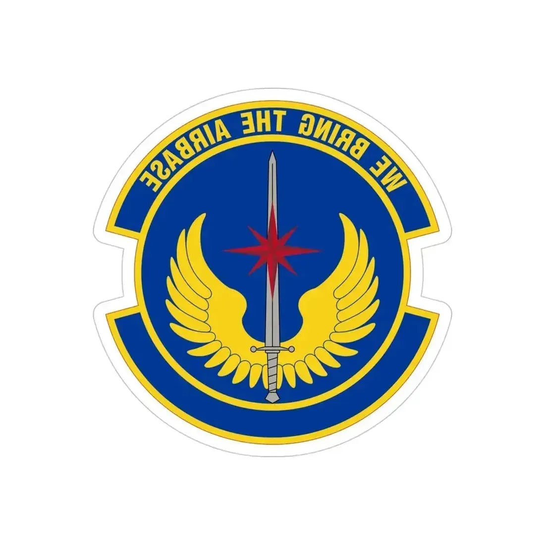 36 Contingency Response Squadron PACAF (U.S. Air Force) REVERSE PRINT Transparent Die-Cut STICKER 4 Inch Die-Cut Transparent - The Sticker Space