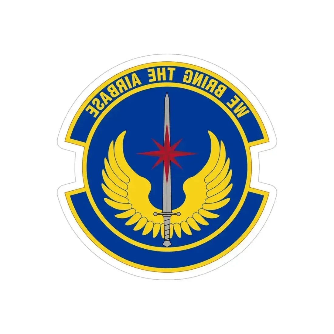 36 Contingency Response Squadron PACAF (U.S. Air Force) REVERSE PRINT Transparent Die-Cut STICKER 5 Inch Die-Cut Transparent - The Sticker Space