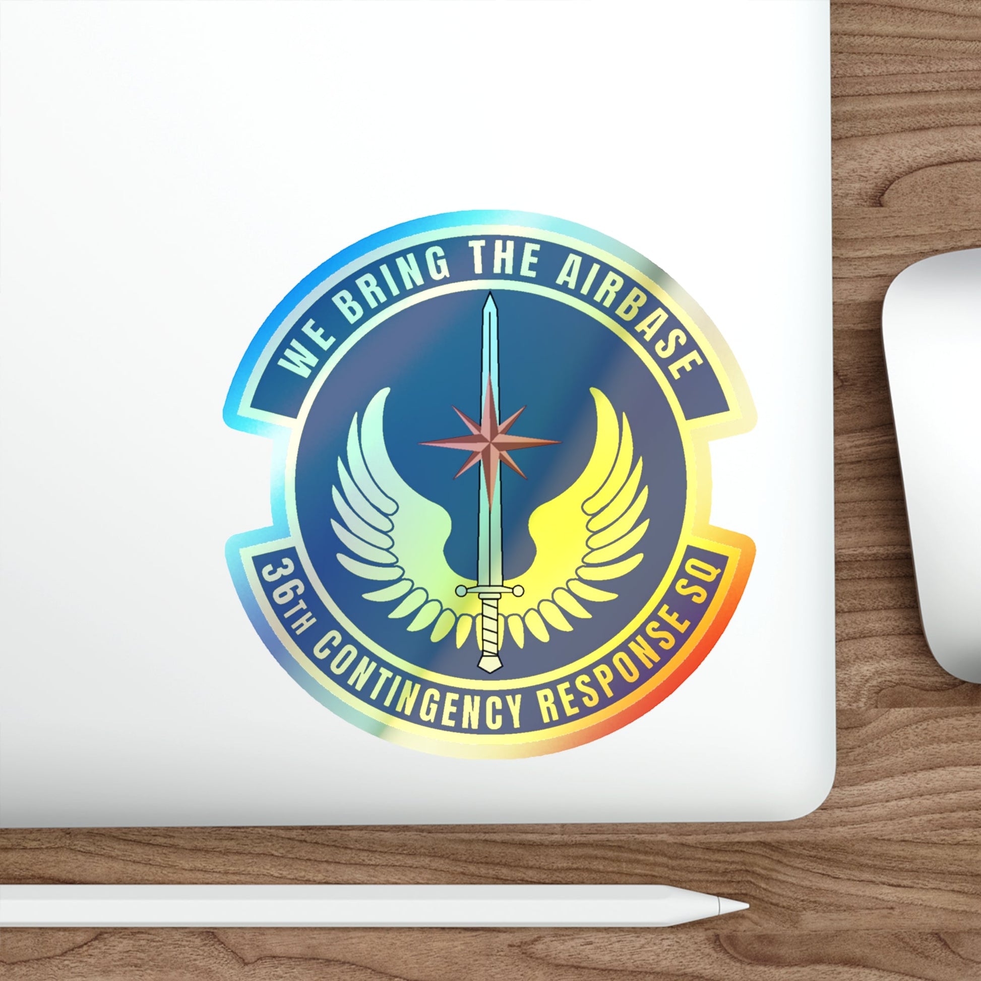 36 Contingency Response Squadron PACAF v2 (U.S. Air Force) Holographic STICKER Die-Cut Vinyl Decal-The Sticker Space