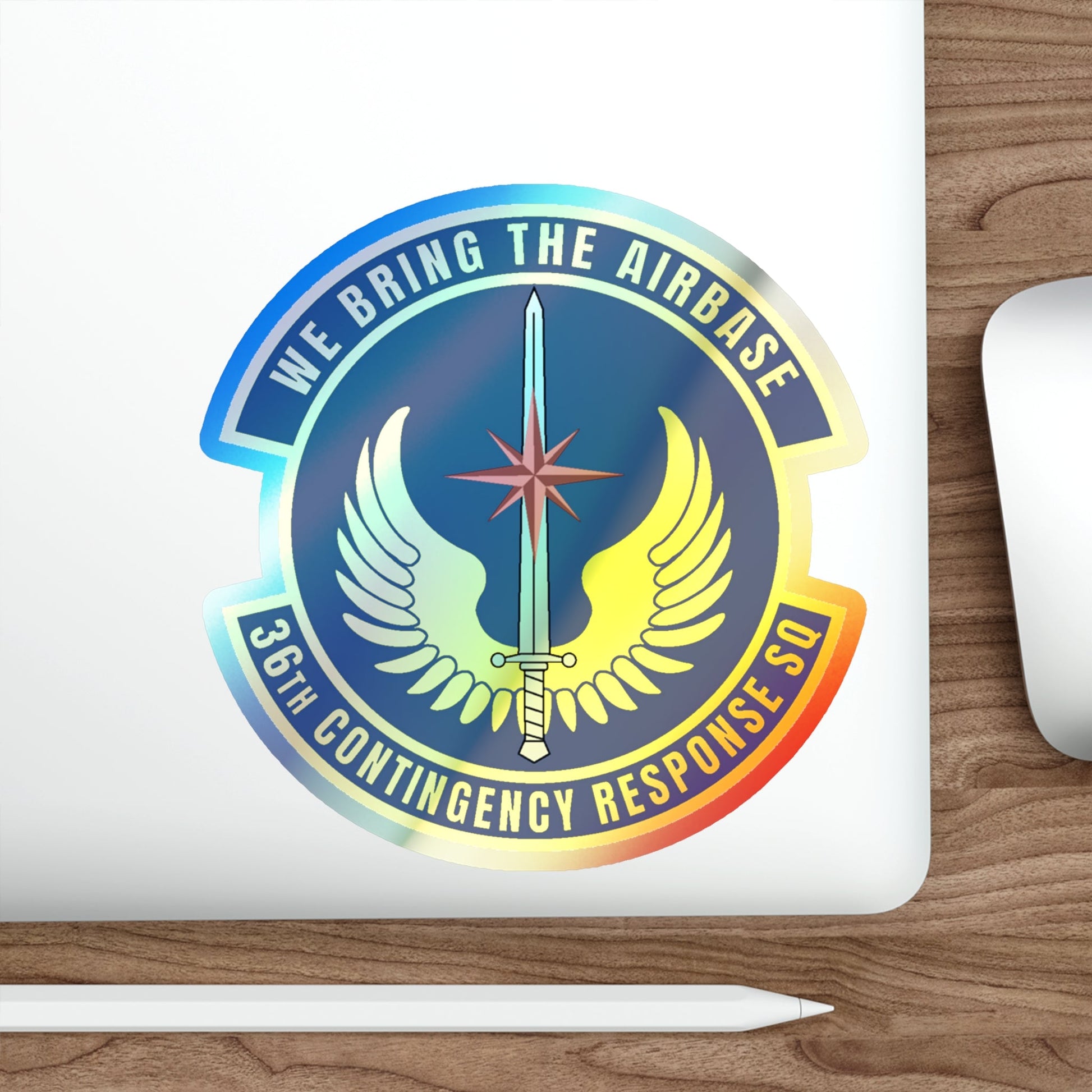 36 Contingency Response Squadron PACAF v2 (U.S. Air Force) Holographic STICKER Die-Cut Vinyl Decal-The Sticker Space