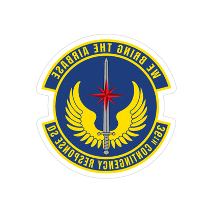 36 Contingency Response Squadron PACAF v2 (U.S. Air Force) REVERSE PRINT Transparent STICKER-2" × 2"-The Sticker Space