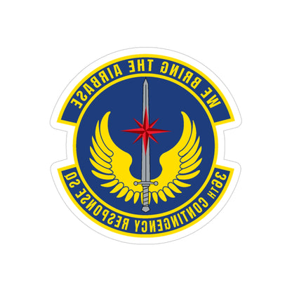 36 Contingency Response Squadron PACAF v2 (U.S. Air Force) REVERSE PRINT Transparent STICKER-4" × 4"-The Sticker Space