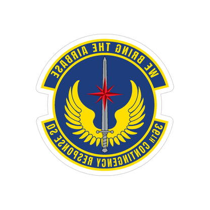 36 Contingency Response Squadron PACAF v2 (U.S. Air Force) REVERSE PRINT Transparent STICKER-5" × 5"-The Sticker Space