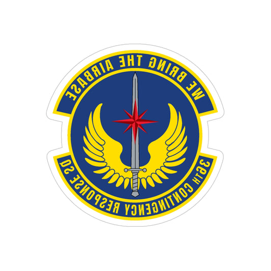 36 Contingency Response Squadron PACAF v2 (U.S. Air Force) REVERSE PRINT Transparent STICKER-6" × 6"-The Sticker Space