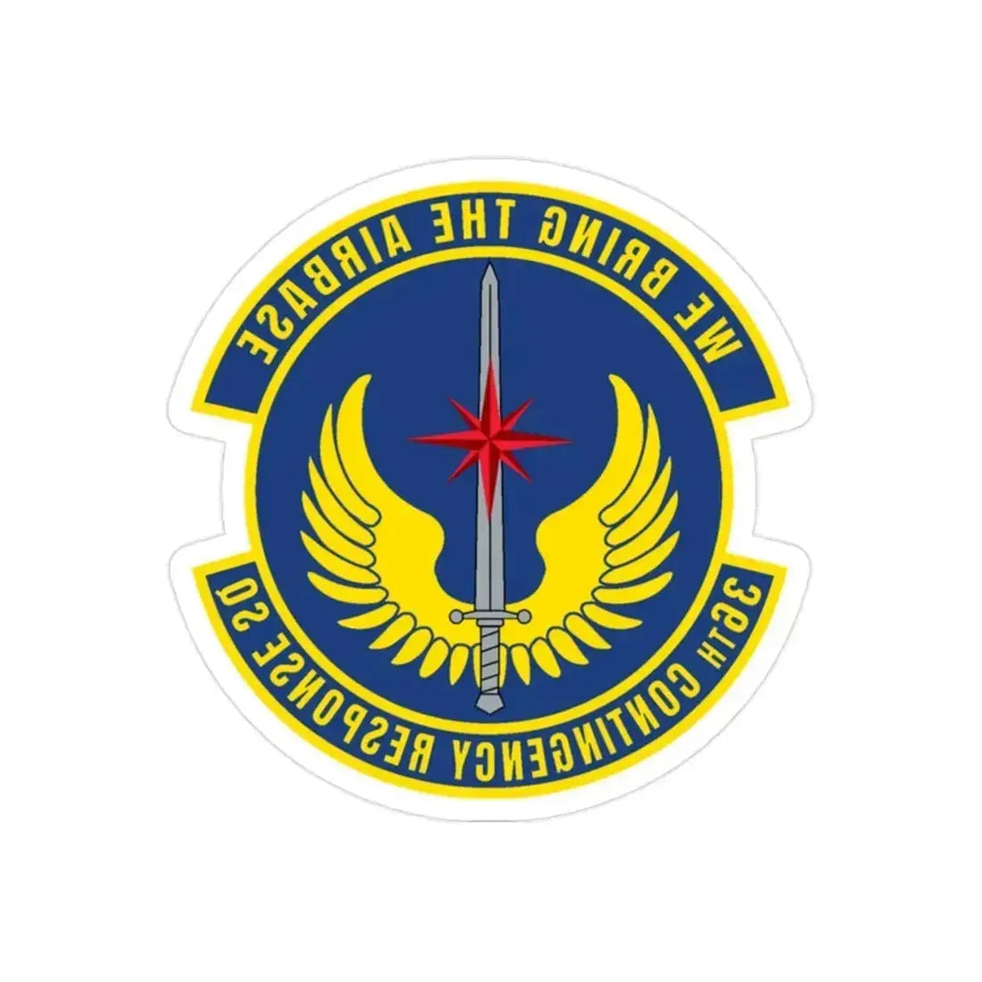 36 Contingency Response Squadron PACAF v2 (U.S. Air Force) REVERSE PRINT Transparent Die-Cut STICKER 2 Inch Die-Cut Transparent - The Sticker Space