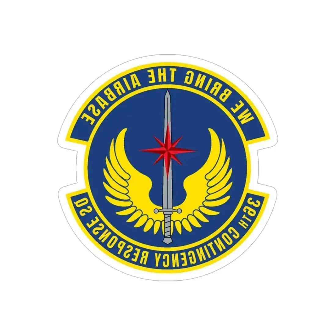 36 Contingency Response Squadron PACAF v2 (U.S. Air Force) REVERSE PRINT Transparent Die-Cut STICKER 6 Inch Die-Cut Transparent - The Sticker Space