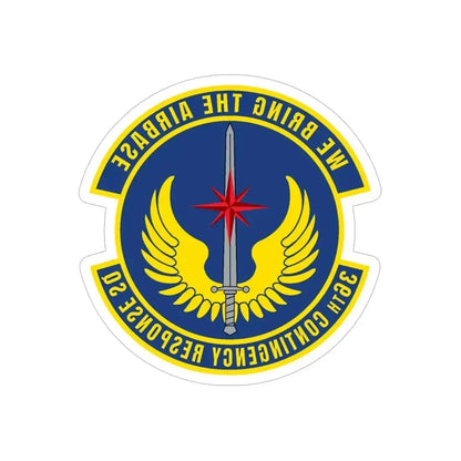36 Contingency Response Squadron PACAF v2 (U.S. Air Force) REVERSE PRINT Transparent Die-Cut STICKER 6 Inch Die-Cut Transparent - The Sticker Space
