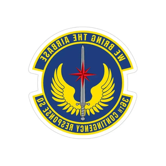 36 Contingency Response Squadron PACAF v2 (U.S. Air Force) REVERSE PRINT Transparent Die-Cut STICKER 6 Inch Die-Cut Transparent - The Sticker Space