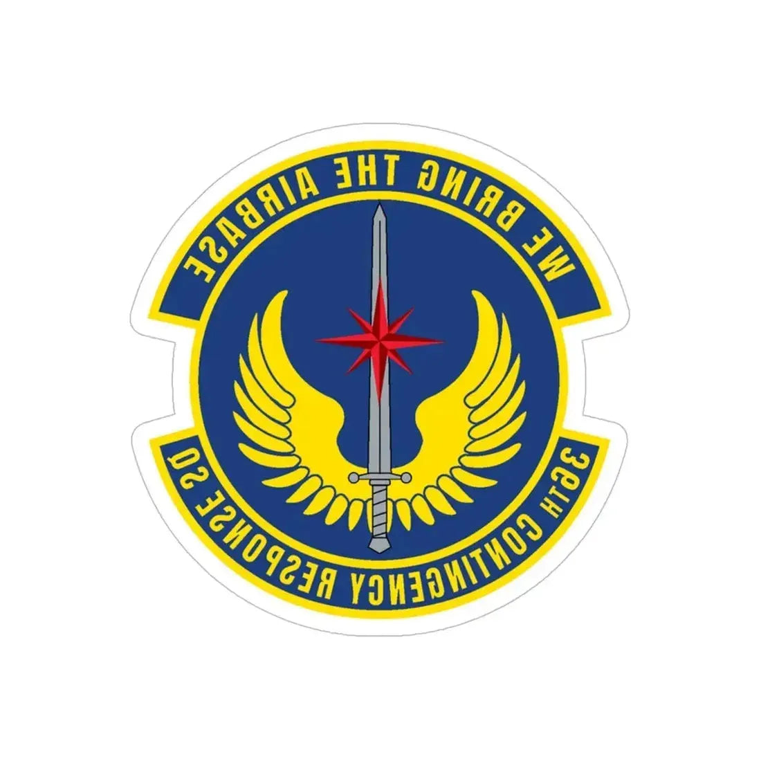 36 Contingency Response Squadron PACAF v2 (U.S. Air Force) REVERSE PRINT Transparent Die-Cut STICKER - The Sticker Space