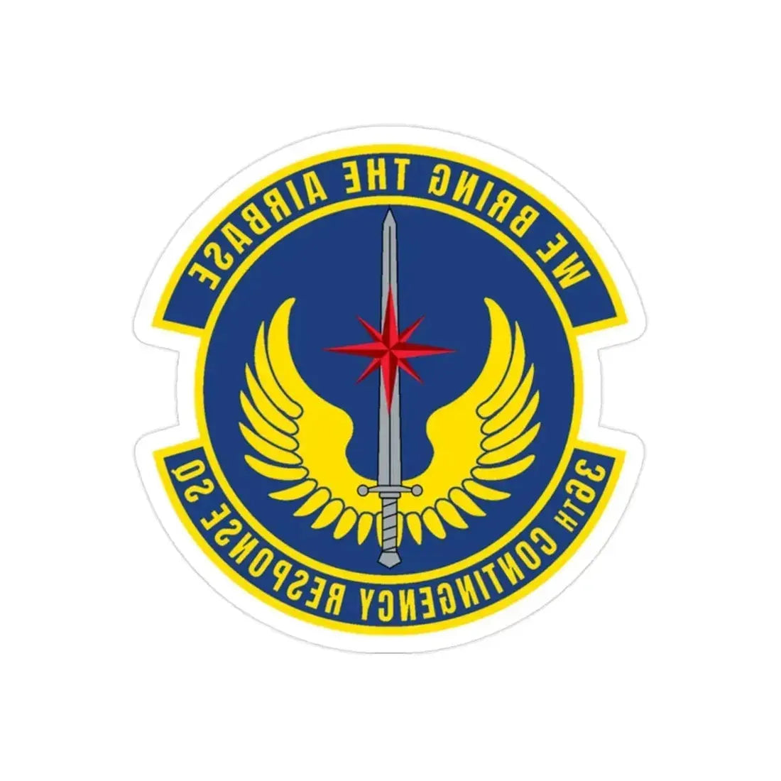 36 Contingency Response Squadron PACAF v2 (U.S. Air Force) REVERSE PRINT Transparent Die-Cut STICKER - The Sticker Space